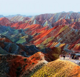 colorful rock formations, china