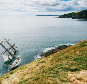 95-Year-Old ship run aground off the west coast of ireland