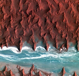 namib desert seen from space