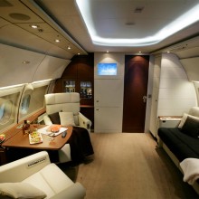 private office at airbus A318 elite
