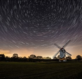 windmill under the stars