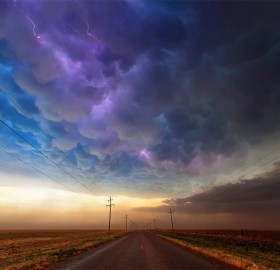 beautiful colorful storm