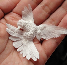 hummingbird made of paper