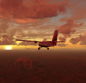 morning flight over uluru, australia