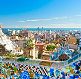 a magical view on barcelona