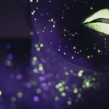 electric neon paint lips