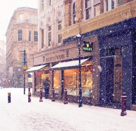 winter in manchester, england