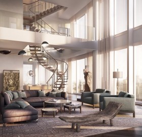 living room from $57 million penthouse