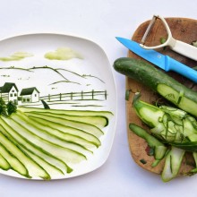 making art with food