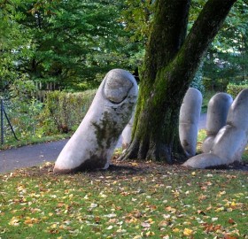 the caring hand sculpture, switzerland