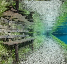 underwater submerged park, austria