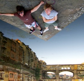 forced perspective, florence, italy