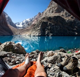 morning view from a tent