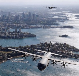 royal australian transport aircrafts over sydney
