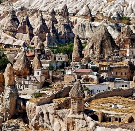 village in stones, cappadocia, turkey