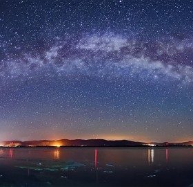 Milky Way Over Danube River, Serbia