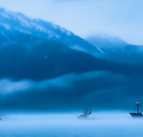 Ships in Clouds, Alaska