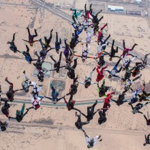 63 Women Set World Record In Vertical Skydive