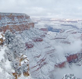 A Snow Over Grand Canyon National Park
