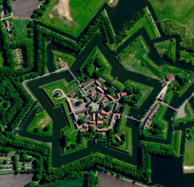 A View From Satellite On Bourtange Village, Holland