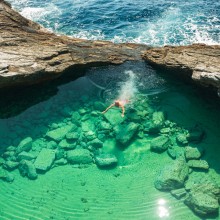 Crystal Clear Natural Pool, Giola Lagoon, Greece