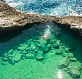Crystal Clear Natural Pool, Giola Lagoon, Greece