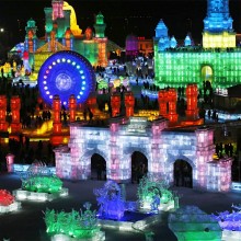 Ice Sculptures At Harbin International Ice And Snow Festival, China