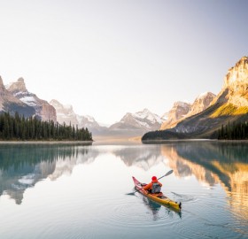 Kayaking In Alberta, Canada