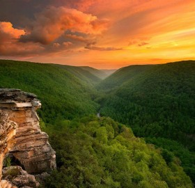 Sunset at Blackwater Falls State Park, West Virginia