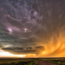 Thunderstorm Over Fields Of Nebraska