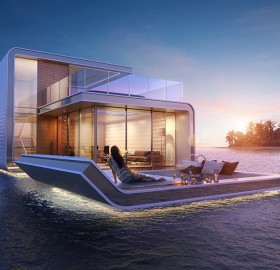 Luxury Floating Home With Underwater Rooms [CGI]