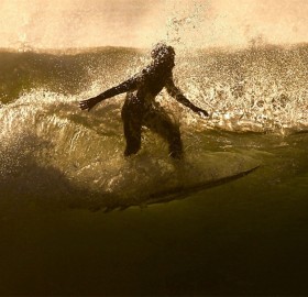 Surfer Rides A Wave, Spain