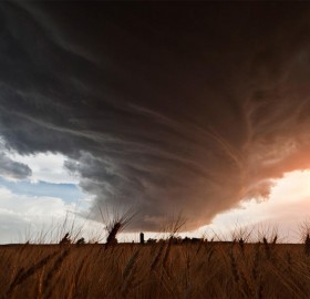 A Huge Storm Cloud Twists, Nebraska