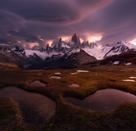 Lenticular Clouds Over The Fitz Roy, Patagonia, Chile