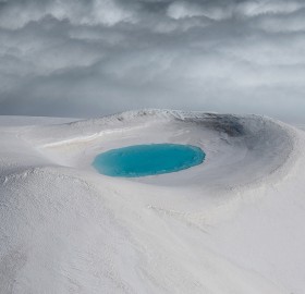 Pool Inside Crater, Iceland