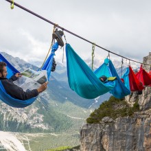 Camping Hundreds Of Feet Above Ground, Italy