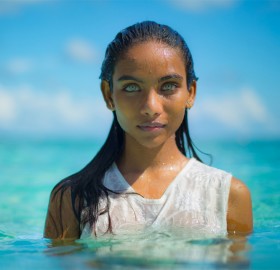 Maldivian Girl With Beautiful Eyes